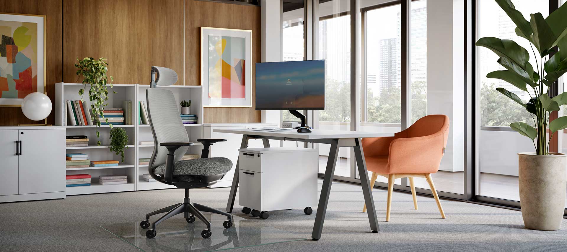 Office Chairs - Light Gray, Heather